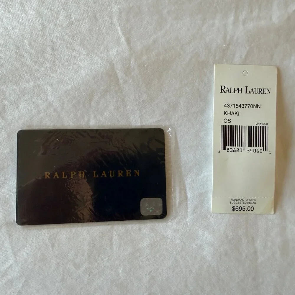 Ralph Lauren Leather-Trim Canvas Briefcase NWT